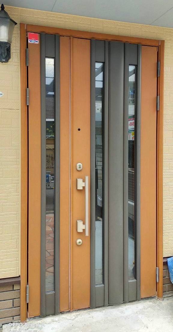 窓ドア京橋駅前店のリシェント玄関ドア3断熱仕様ｋ4親子D77(東成区）エアコンと合算で助成金の申請が可能でした。の施工前の写真1