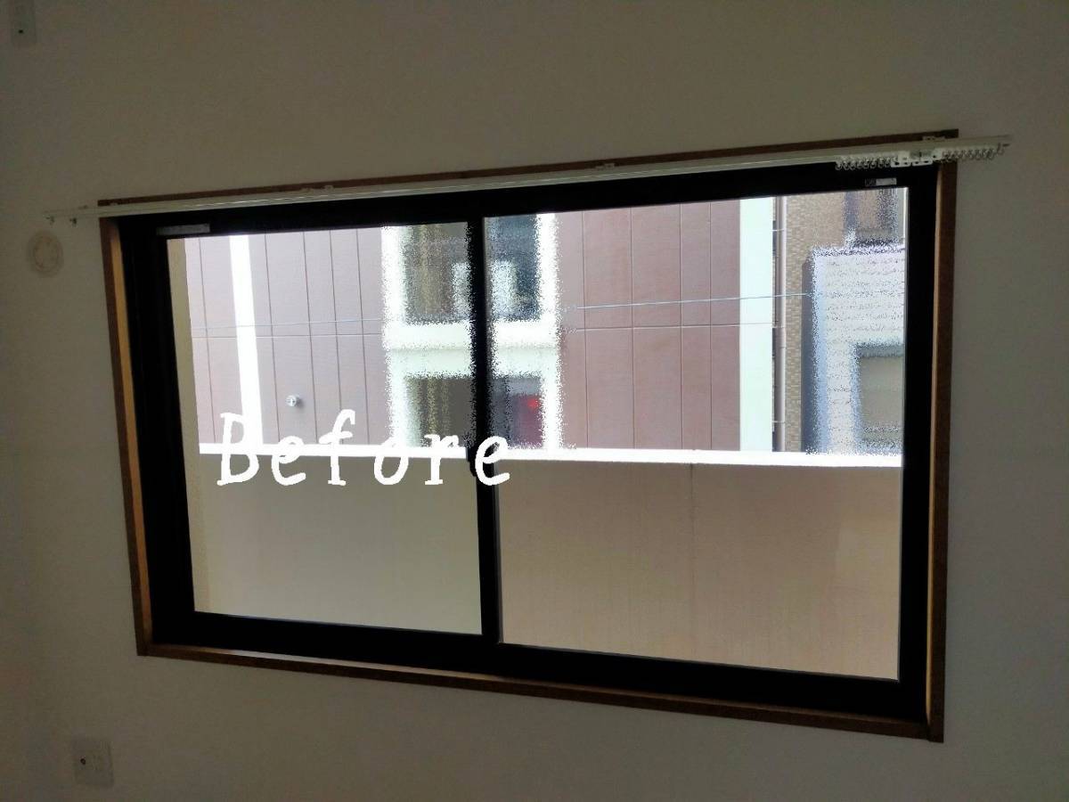 窓ドア京橋駅前店の中央区　リクシル　インプラス　二重窓　　単板（SG）　5ヶ所施工❕😊の施工前の写真2
