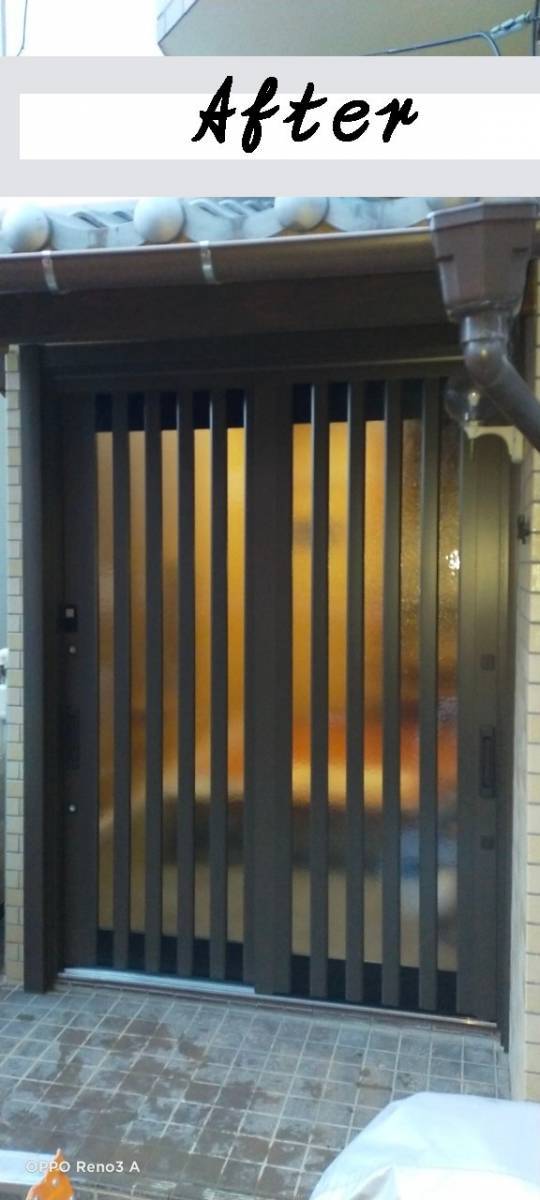 窓ドア京橋駅前店の大阪で引戸交換しました！施工費諸々込みで￥374,550-でした。簡易タッチキー仕様です。の施工事例写真
